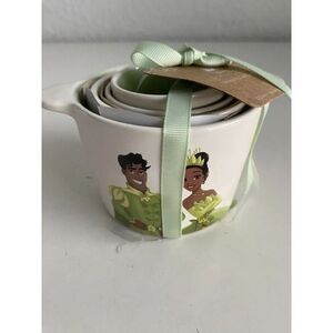 Rae dunn DISNEY Princess TIANA Measuring Cups PRINCESS & THE FROG Set Of 4 NEW